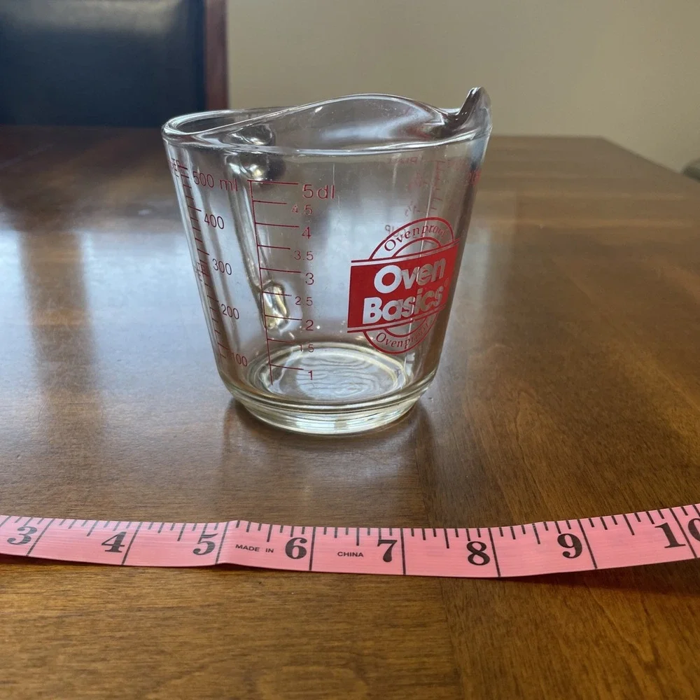 Vintage‎ Anchor Hocking Oven Originals 2 Cup Glass Measuring Cup 498 D Handle